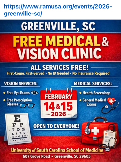 There is a free medical clinic on February 14 and 15 at the USC School of Medicine